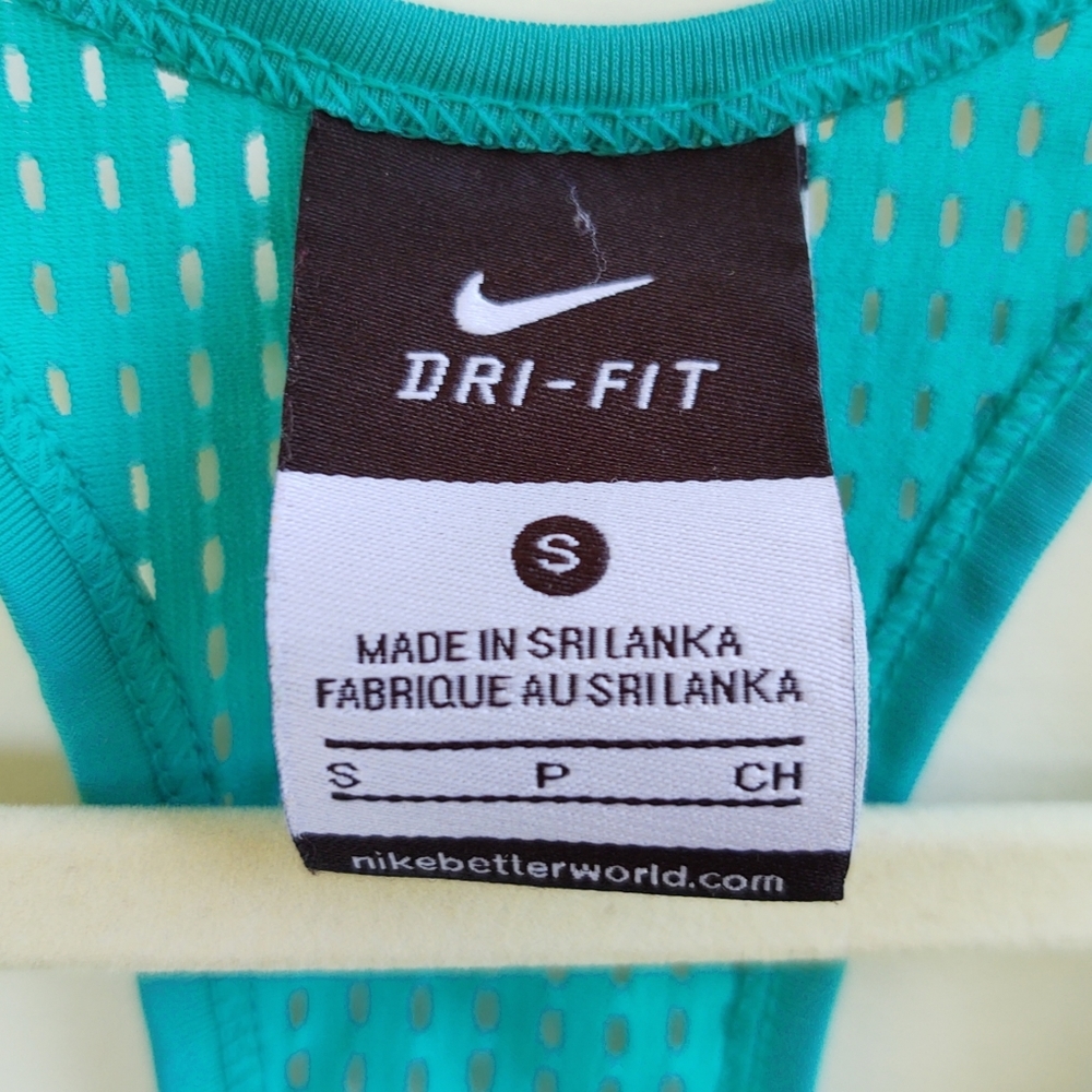 Nike HyperCool Racerback Tank Teal Mesh Back Small - Picture 6 of 8
